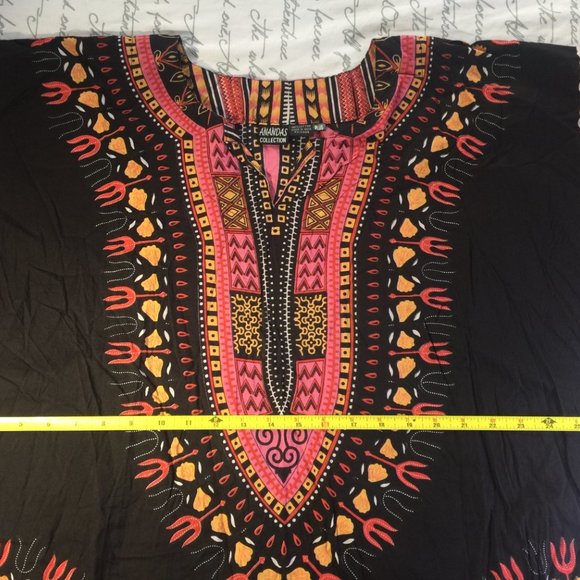 100% Cotton Tunic Bright Pattern PLUS Size - Picture 12 of 13